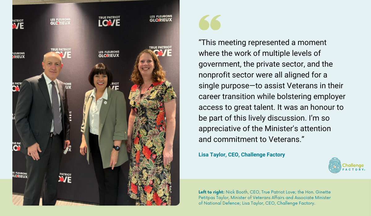 Lisa Taylor, Nick Booth, Hon. Ginette Petitpas Taylor