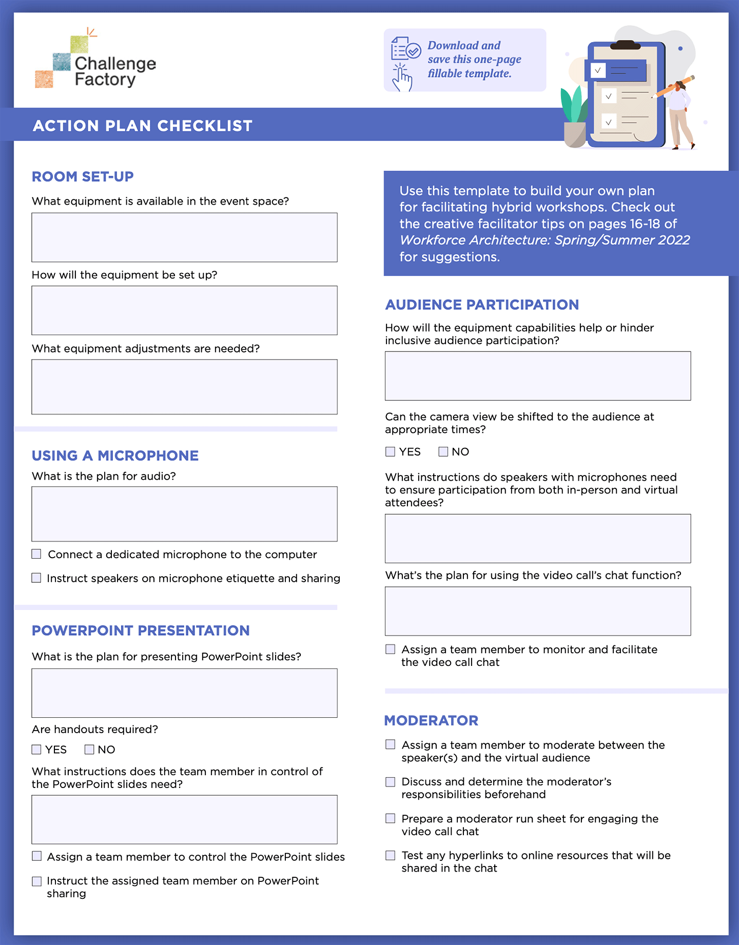 Action plan checklist